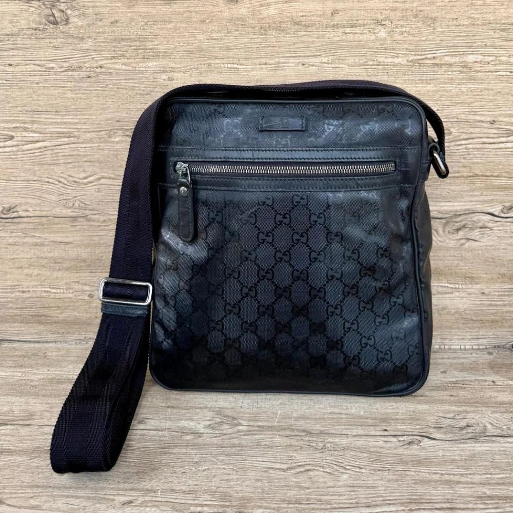 Gucci GG Imprime Coated Canvas Medium Shoulder Messenger Bag
